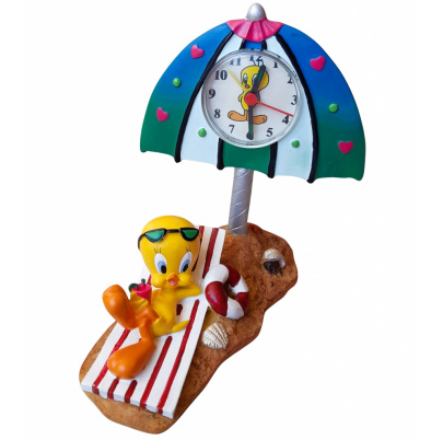 Tweety hodiny s budíkom Na pláži