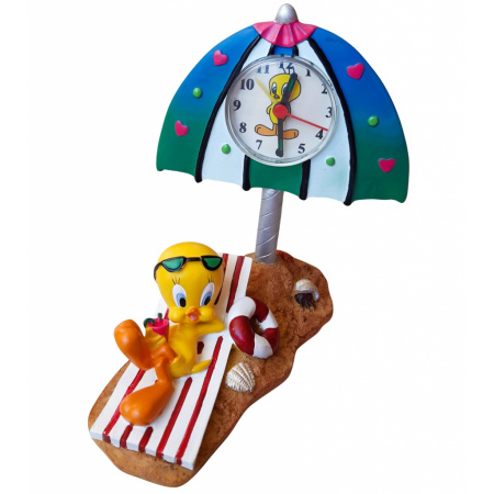 Tweety hodiny s budíkom Na pláži
