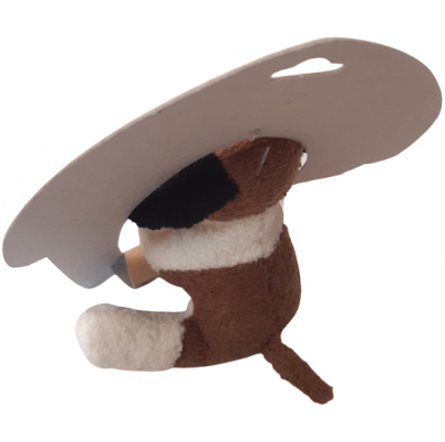 Plyšový pes bielohnedý 10 cm
