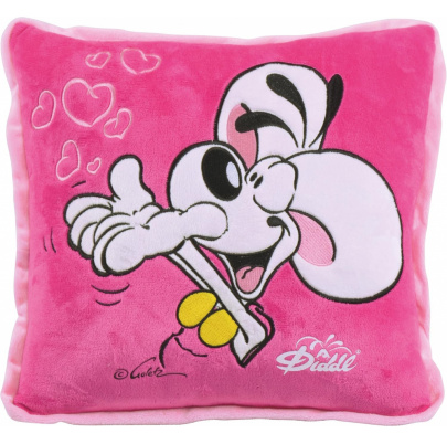 Diddl plyšový vankúš 30x30 cm ružový