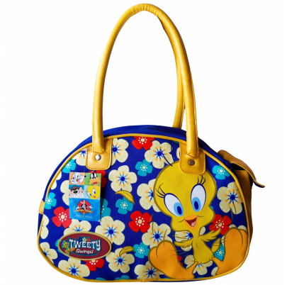 Tweety dievčenská kabelka modrá Kvety