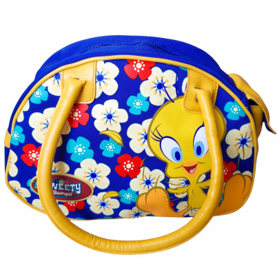 Tweety dievčenská kabelka modrá Kvety