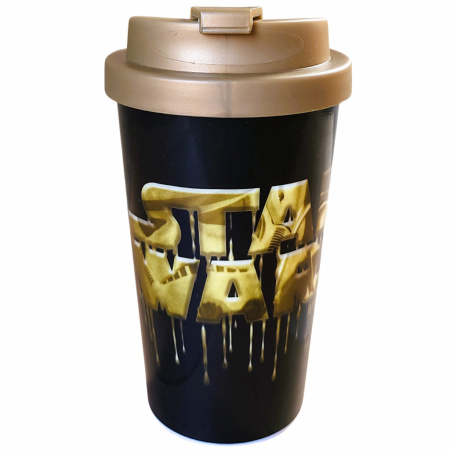 Star Wars pohár na kávu so sebou 400 ml Logo Gold