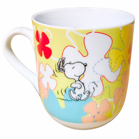 Snoopy hrnček 300 ml Kvety