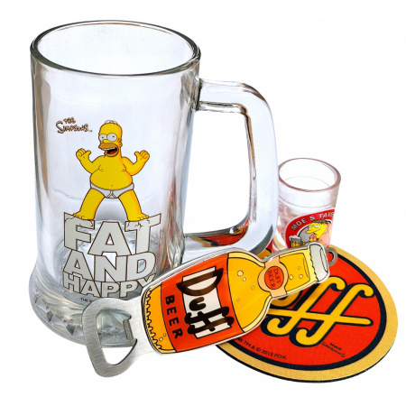 Simpsons poháre, otvárač, podpivník set 4 kusy