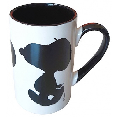 Snoopy hrnčeky 250 ml čierno biele 2 kusy