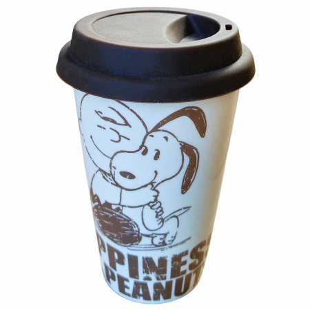 Snoopy pohár na cesty 250 ml Šťastie je...