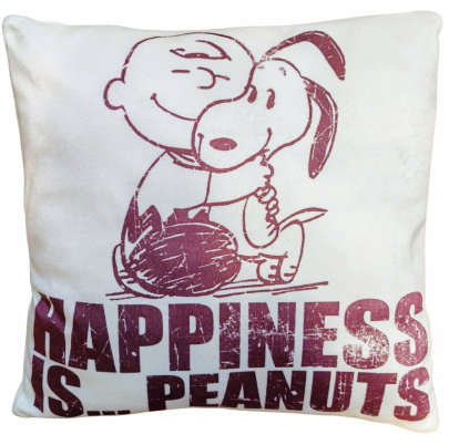 Snoopy plyšový vankúš 40 cm Šťastie je...