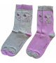 Snoopy ponožky 2 páry lila/šedé 35-38