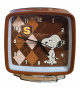 Snoopy budík 12 cm hnedý woman