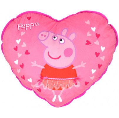 Peppa Pig vankúš srdce Baletka