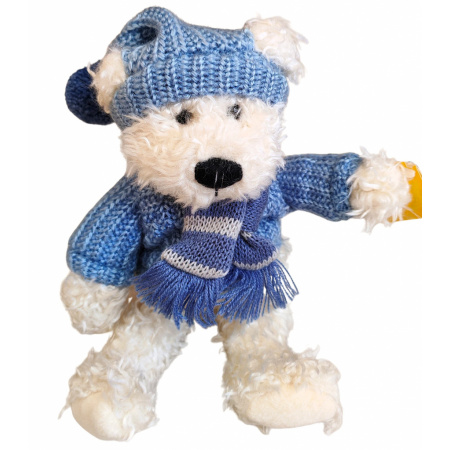 Plyšový medveď biely sediaci 24 cm Willy Winter