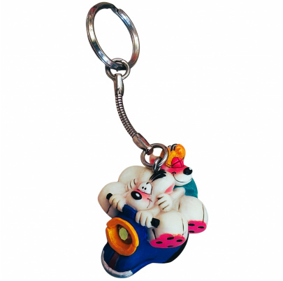 Diddl kľúčenka PVC Na motorke