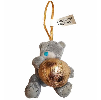 Plyšový medveď 8 cm Vianočná guľa