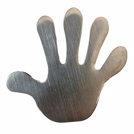 Magnetka kovová strieborná ruka