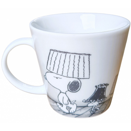 Snoopy hrnček 300 ml biely Vpravo - vľavo