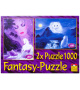 2x1000 ks puzzle Fantasy Žena a kôň, Mačka