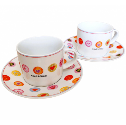Cappuccino set 4 kusy Emotions v plechovej dóze