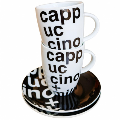 Cappuccino set 4 kusy cappuccino+milk