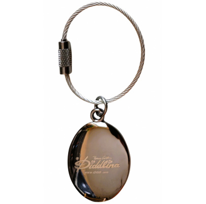 Diddl kľúčenka kovová oválna Diddlina s kvetom