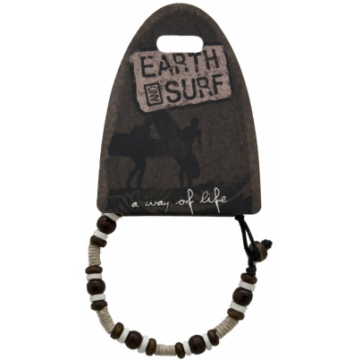 Náramok mix drevené korálky, priadza