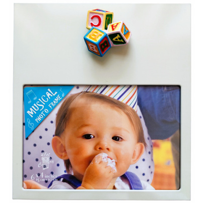 Fotorámik hudobný 15x10 cm s figúrkou Kocky