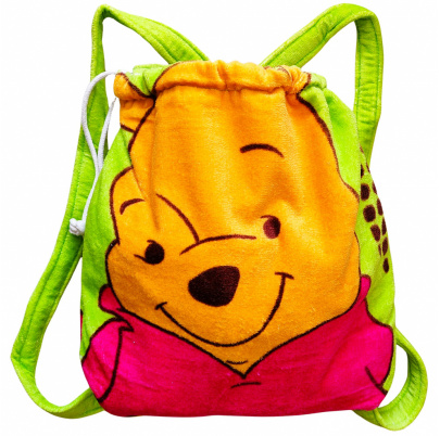 Pooh plážová osuška 150x75 cm s vrecom Macko Pú