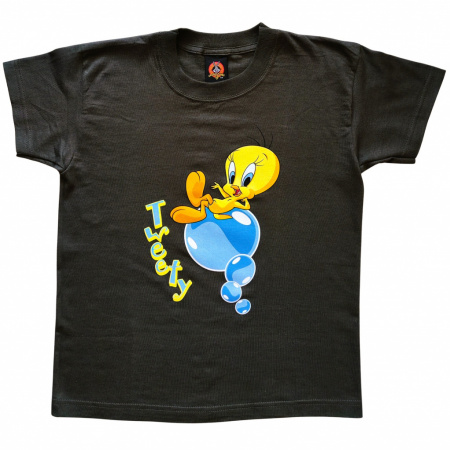 Tweety detské tričko 122/128 tmavozelené