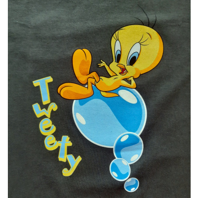 Tweety detské tričko 170/176 tmavozelené