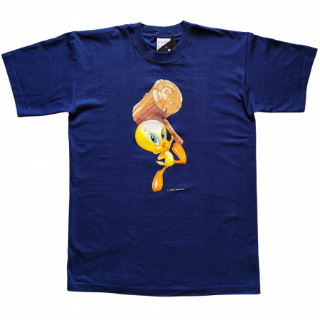 Tweety tričko L tmavomodré Tweety s kladivom