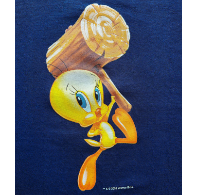 Tweety tričko L tmavomodré Tweety s kladivom