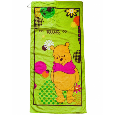 Pooh plážová osuška 150x75 cm s vrecom Macko Pú