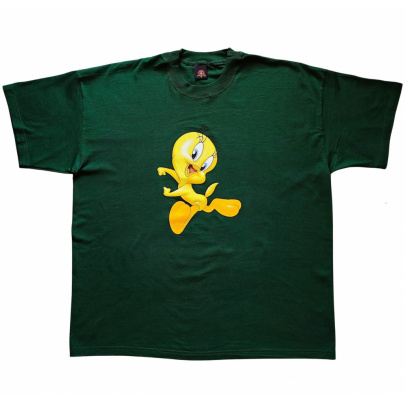 Tweety tričko XXL tmavozelené