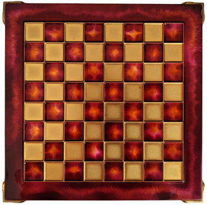 Šachy kovové 20x20 cm Renesančné - červená
