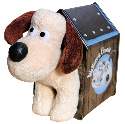 Wallace&Gromit plyšový pes Gromit v plechovej búde