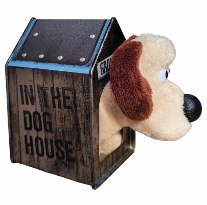 Wallace&Gromit plyšový pes Gromit v plechovej búde