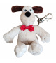 Wallace&Gromit Plyšová kľúčenka 12 cm pes Gromit s červeným motýlikom