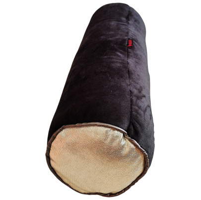 Plyšový vankúš s lienkou 50 cm valec čierny