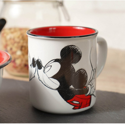 Mickey hrnček 400 ml Bozk skica smaltovaný vzhľad